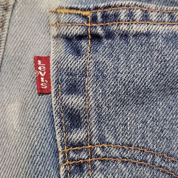 PETROS Vintage USA Levi's 501 Custom Redone Acid Dye Cutoff Denim Jean Shorts - Picture 4 of 5